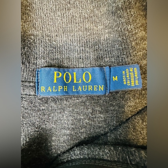 Polo by Ralph Lauren Men's  Quarter Zip Pullover Gray  Sweater Size Medium - Picture 8 of 10
